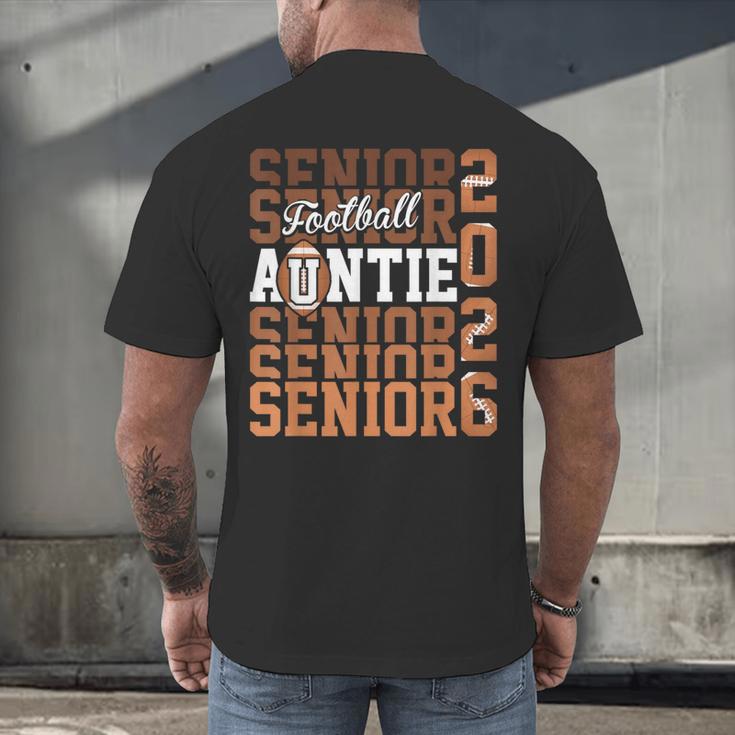 2026 Football Senior Auntie Graduation Matching Family Men's Back Print T-Shirt