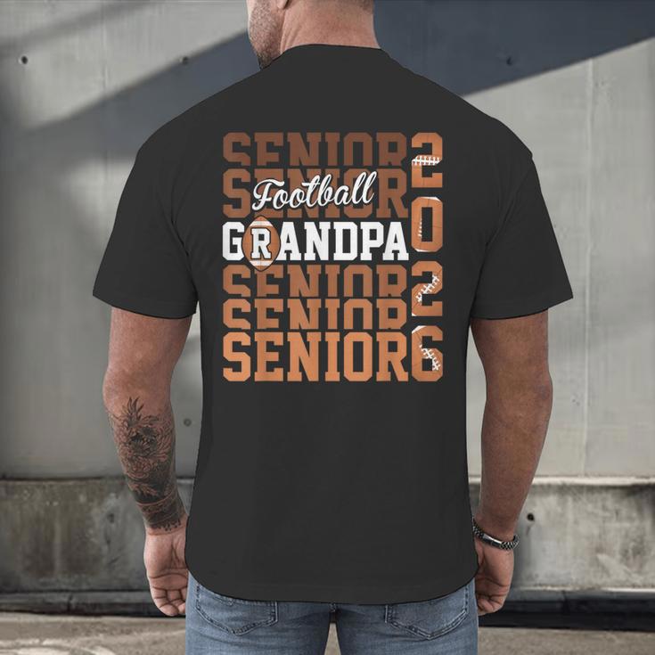 2026 Football Senior Grandpa Graduation Matching Family Men's Back Print T-Shirt