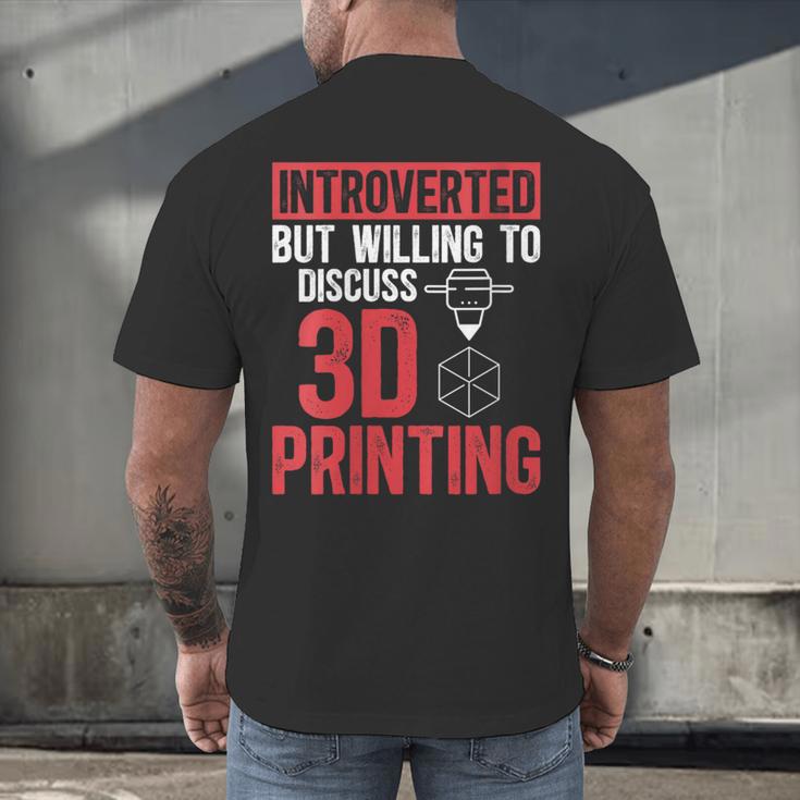 3D Printer Introvert 3D Printing Men's Back Print T-Shirt