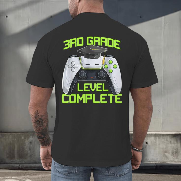 3rd Grade Level Complete Gamer Class Of 2026 Graduation Men's Back Print T-Shirt