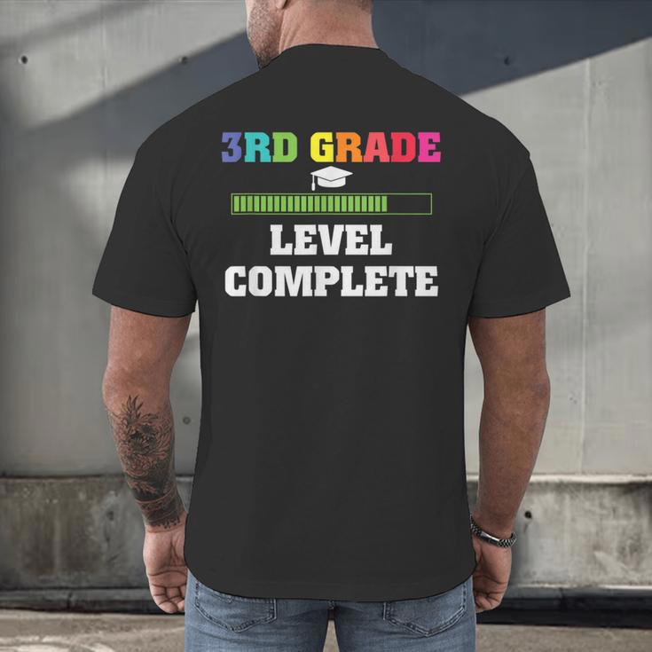 3rd Grade Level Complete Third Grade Graduation Men's Back Print T-Shirt
