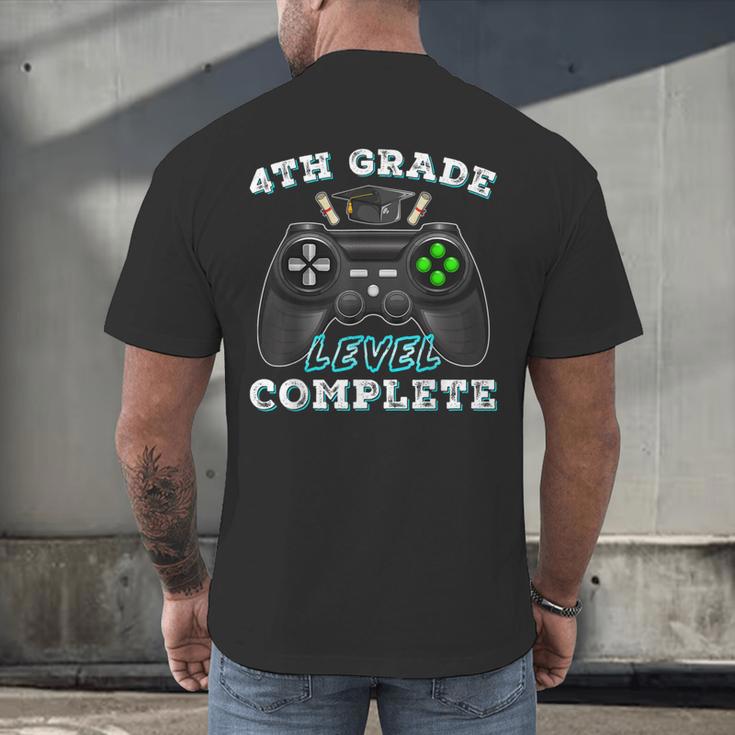 4th Grade Level Complete Gamer 4 Grade Graduation Men's Back Print T-Shirt