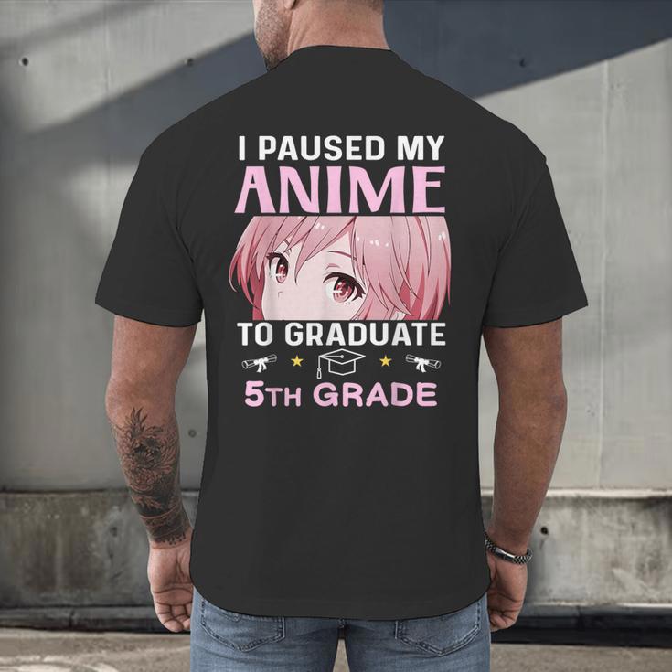 5th Grade Graduation Anime 2025 Graduate Elementary Girls Men's Back Print T-Shirt