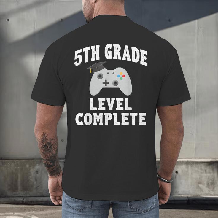 5th Grade Level Complete Gamer Class Of 2025 Graduation Men's Back Print T-Shirt