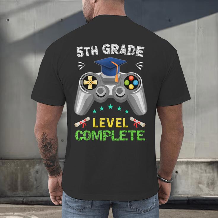 5th Grade Level Complete Gaming Graduation Class 2023 Gamer Men's Back Print T-Shirt