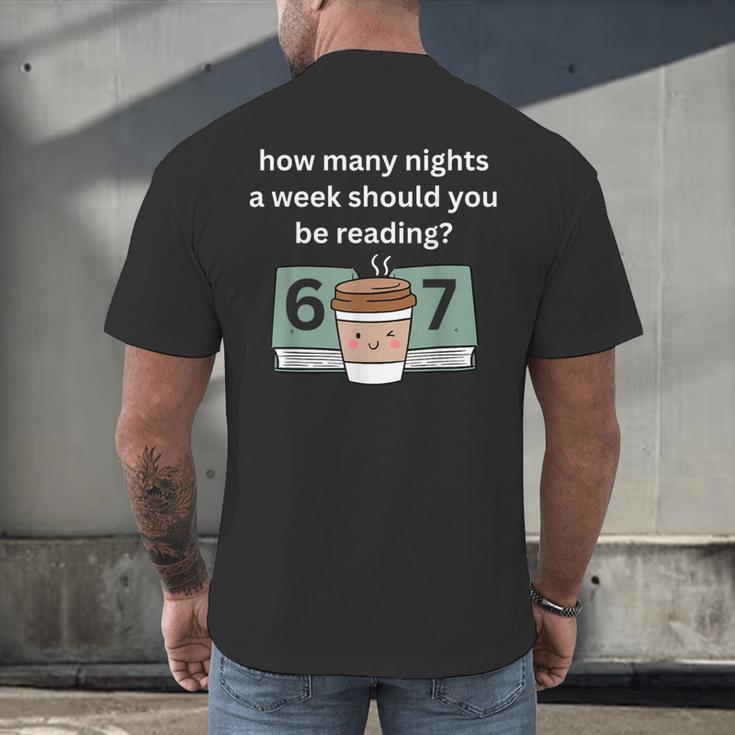 67 Meme English Teacher Reading Book Lover Humor Men's Back Print T-Shirt