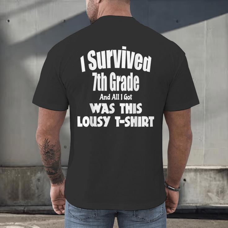 7th Seven Grade Graduation Shirt Boy Girl Graduate Education Men's Back Print T-Shirt