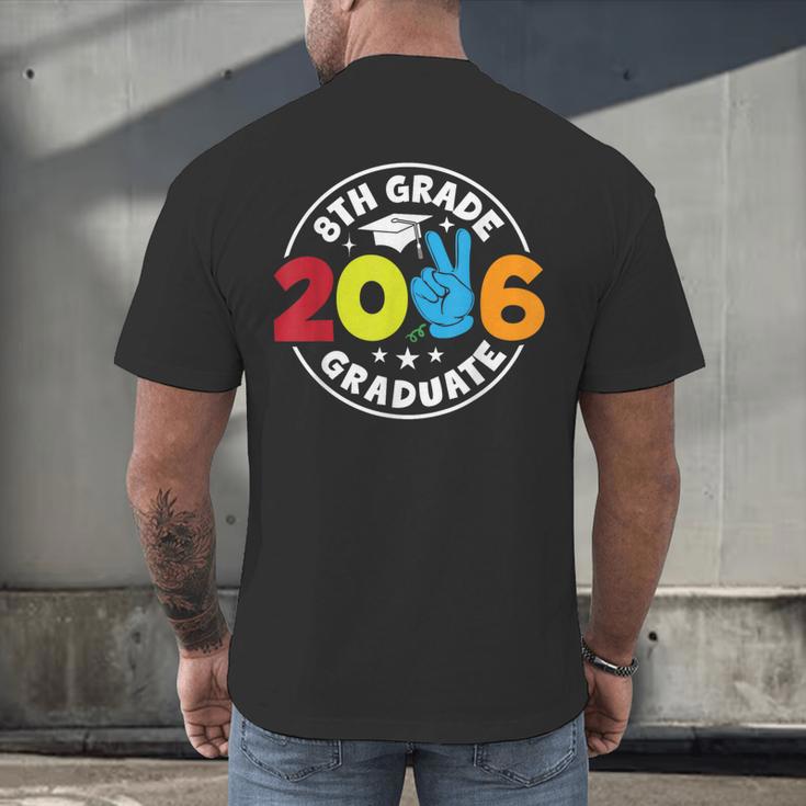 8th Grade 2026 Graduate School Senior Year Graduation Day Men's Back Print T-Shirt