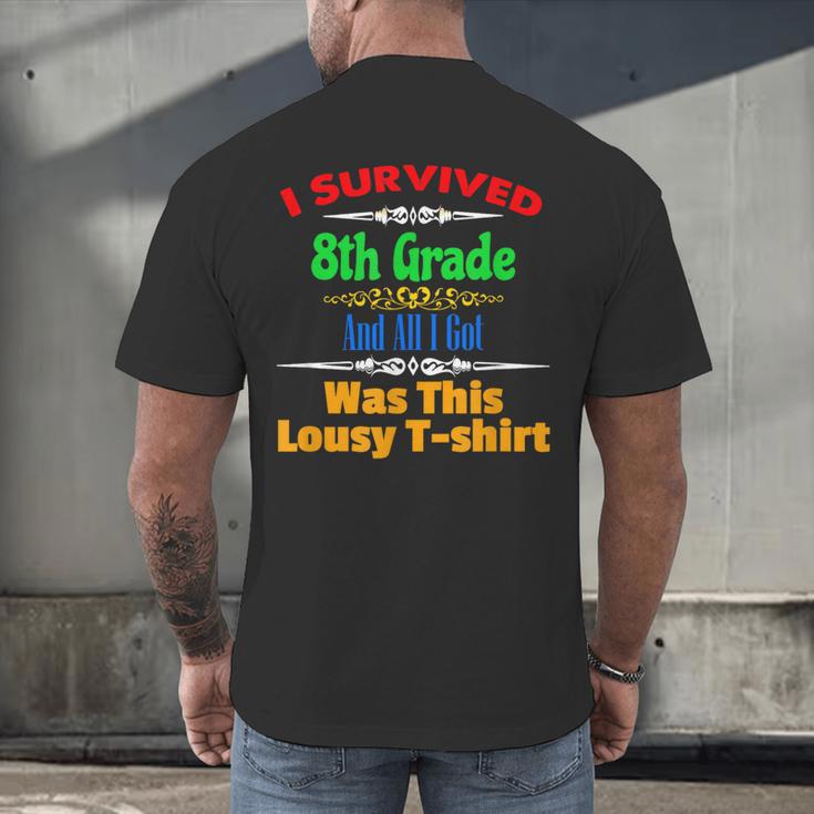 8th Grade Graduation Boys Girls Grad Education Men's Back Print T-Shirt