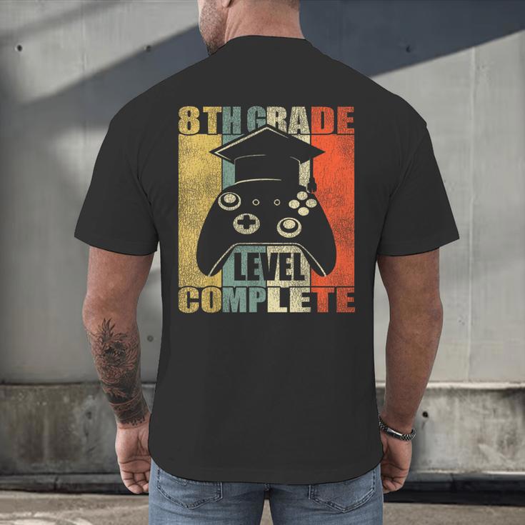 8th Grade Level Complete Gamer Class Of 2024 Graduation Men's Back Print T-Shirt