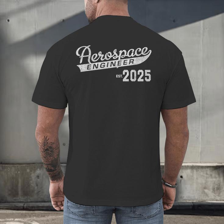 Aerospace Engineer Graduation 2025 Engineering Graduate Men's Back Print T-Shirt