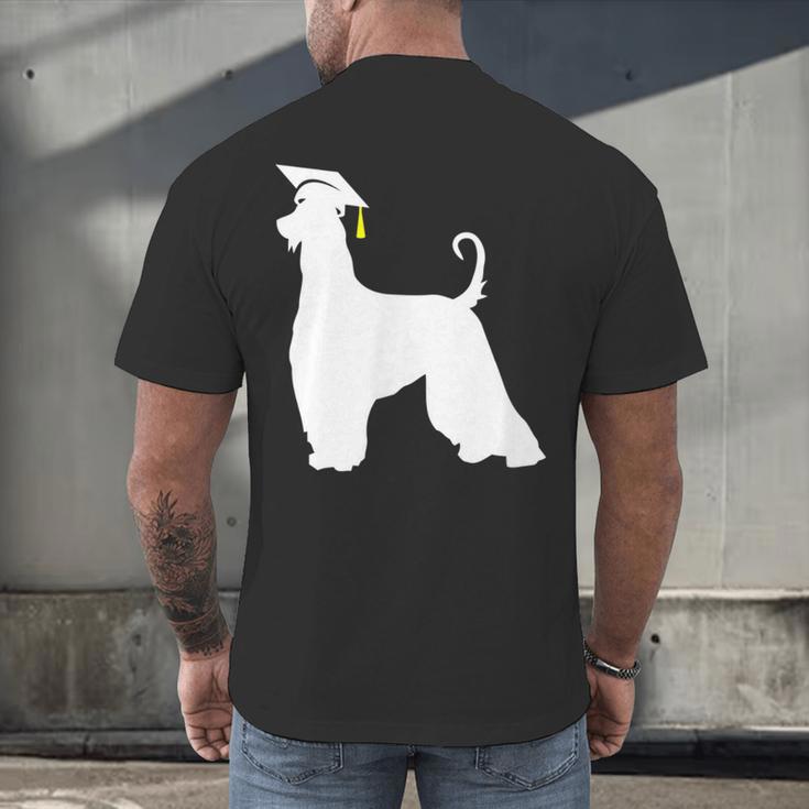 Afghan Hound Graduation Dog Graduate Men Women Kids Men's Back Print T-Shirt