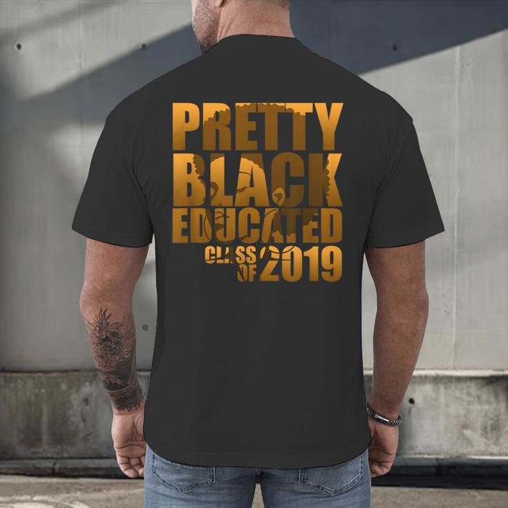 African American Girl Graduation Shirt Senior 2019 Men's Back Print T-Shirt