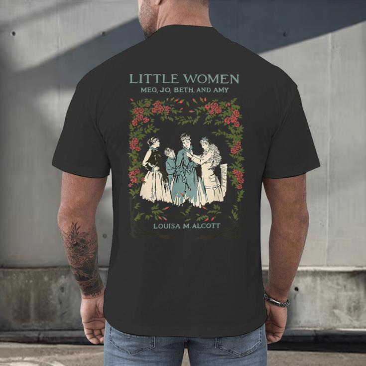 Alcott Little Women Characters Literature Book Illustration Men's Back Print T-Shirt