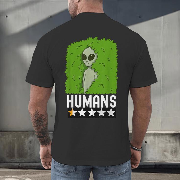 Alien Avoids Humans Sarcastic Introvert Humor Men's Back Print T-Shirt Alien Avoids Humans Sarcastic Introvert Humor Men's Back Print T-Shirt