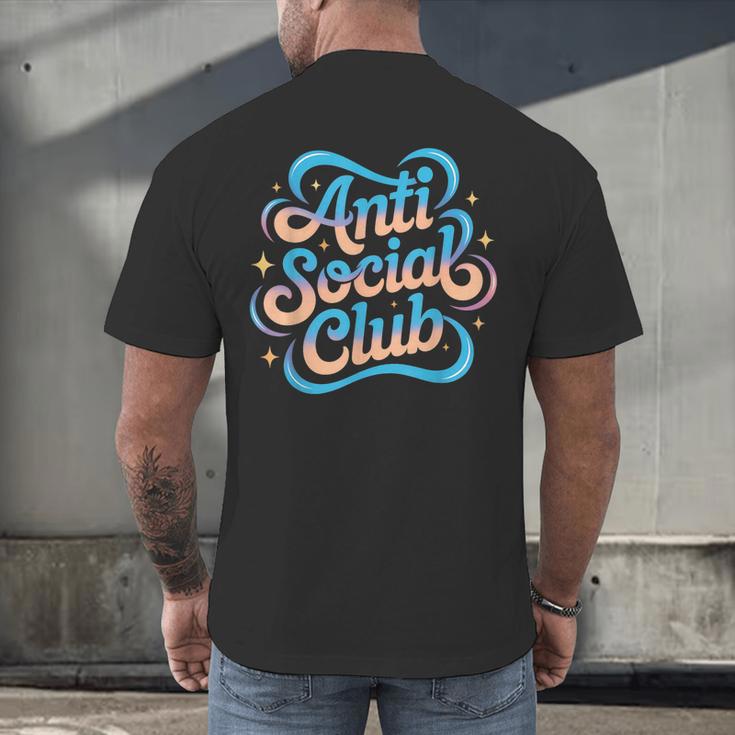 Anti-Social Club Introvert Humor Men's Back Print T-Shirt