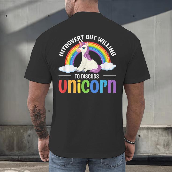 Anti Social Introvert Unicorn Lover Unicorns Men's Back Print T-Shirt Anti Social Introvert Unicorn Lover Unicorns Men's Back Print T-Shirt