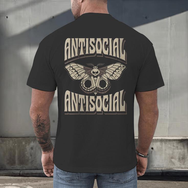 Antisocial Butterfly Quote Socially Selective Introvert Men's Back Print T-Shirt Antisocial Butterfly Quote Socially Selective Introvert Men's Back Print T-Shirt