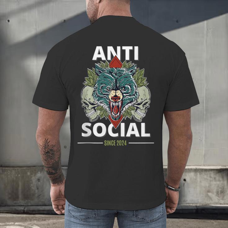 Antisocial Introvert I Like Being Alone Men's Back Print T-Shirt Antisocial Introvert I Like Being Alone Men's Back Print T-Shirt