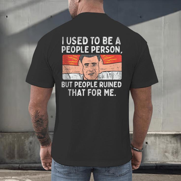 Antisocial Not A People Person Socially Selective Introvert Men's Back Print T-Shirt Antisocial Not A People Person Socially Selective Introvert Men's Back Print T-Shirt