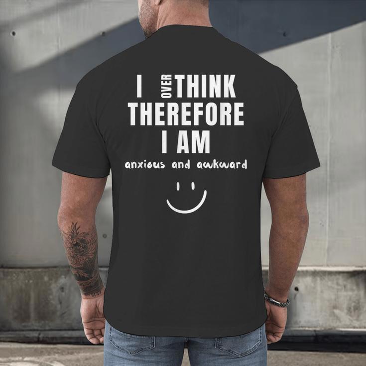 Anxiety Awareness Mental Health Top For Introvert Men's Back Print T-Shirt Anxiety Awareness Mental Health Top For Introvert Men's Back Print T-Shirt