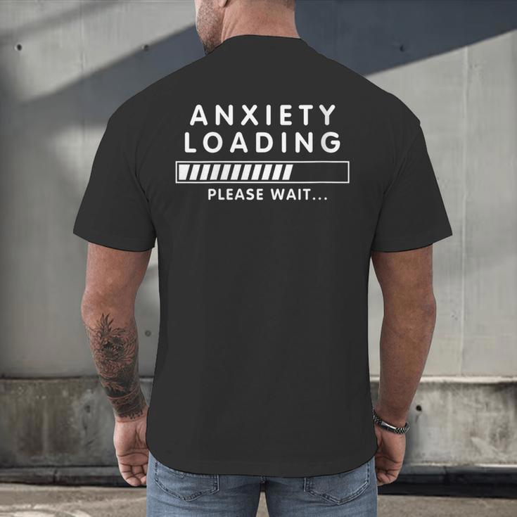 Anxiety Loading Please Wait Anti-Social Introvert Men's Back Print T-Shirt Anxiety Loading Please Wait Anti-Social Introvert Men's Back Print T-Shirt