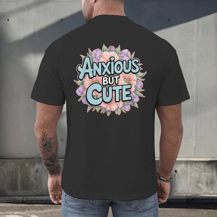 Anxious But Cute Introvert Floral Social Anxiety Men's Back Print T-Shirt Anxious But Cute Introvert Floral Social Anxiety Men's Back Print T-Shirt