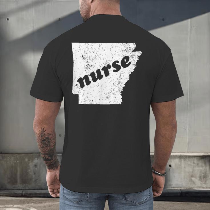 Arkansas Nursing Nurse Graduation Men's Back Print T-Shirt