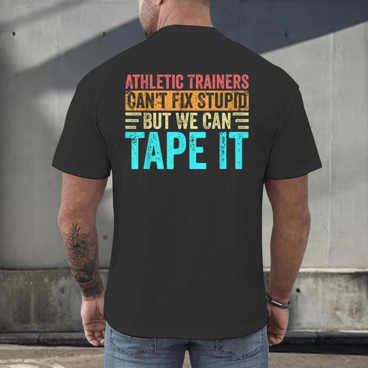 Athletic Trainers Fix Stupid Sports Graduation Vintage Men's Back Print T-Shirt