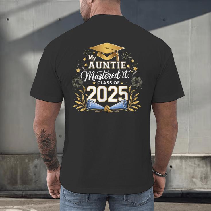 My Auntie Mastered It Class Of 2025 Masters Graduation Men's Back Print T-Shirt
