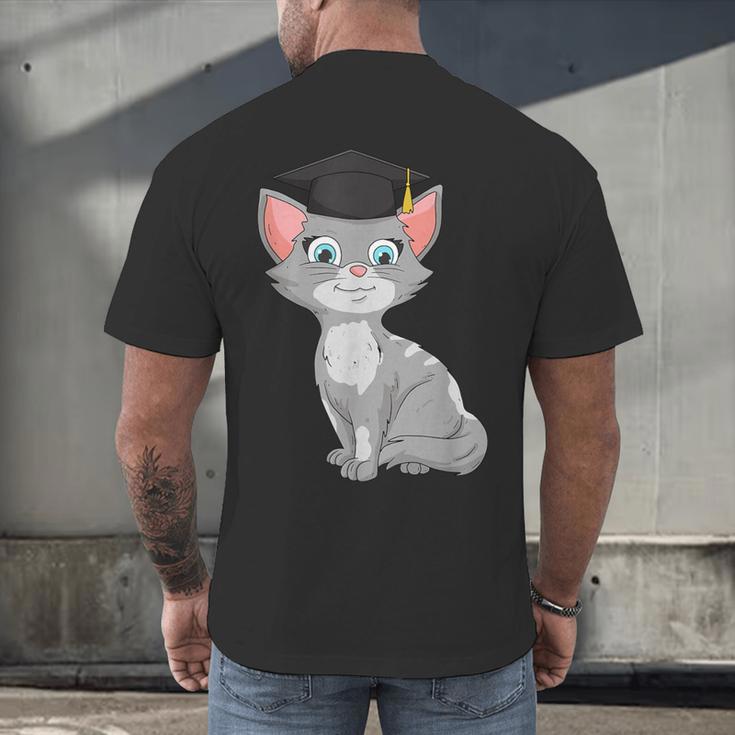 Bachelor Master Cats Graduation 2026 Graduate Men's Back Print T-Shirt