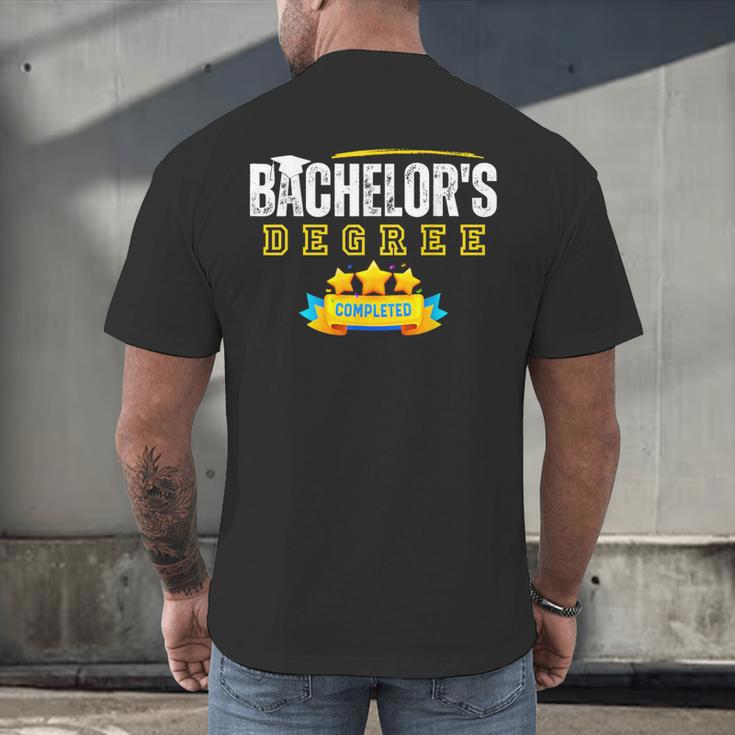 Bachelors Degree Graduation Senior Celebration Grad Party Men's Back Print T-Shirt
