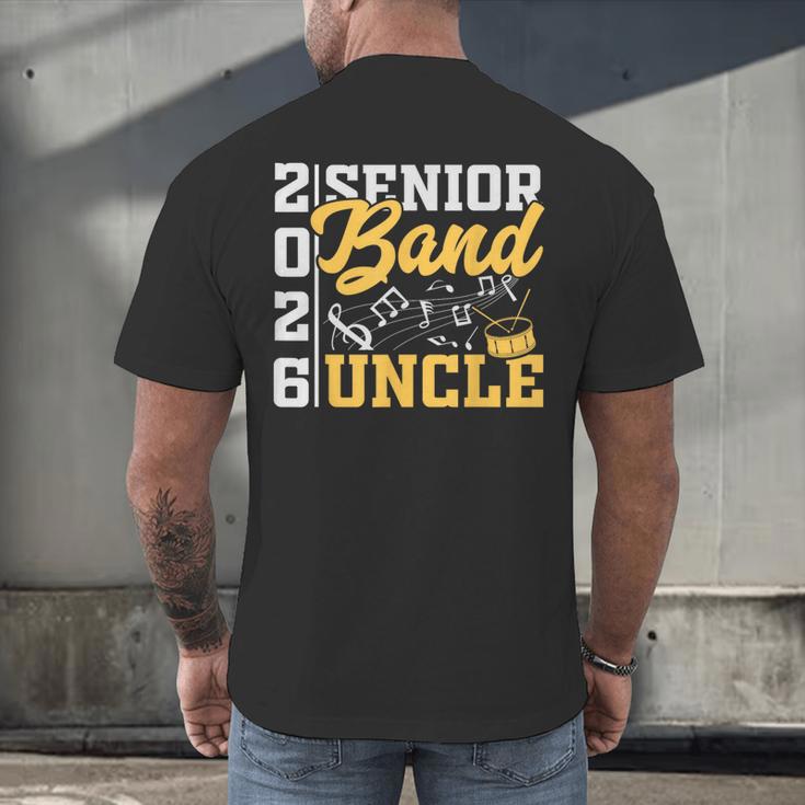 Band Senior Uncle Class Of 2026 Graduation Graduate Men's Back Print T-Shirt
