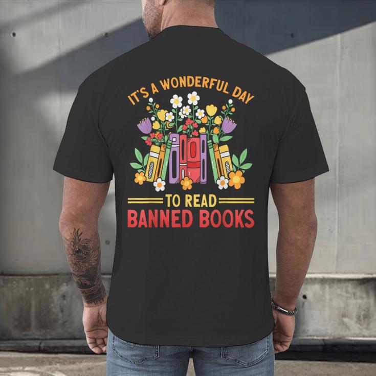 Banned Books Week Read Banned Books Men's Back Print T-Shirt