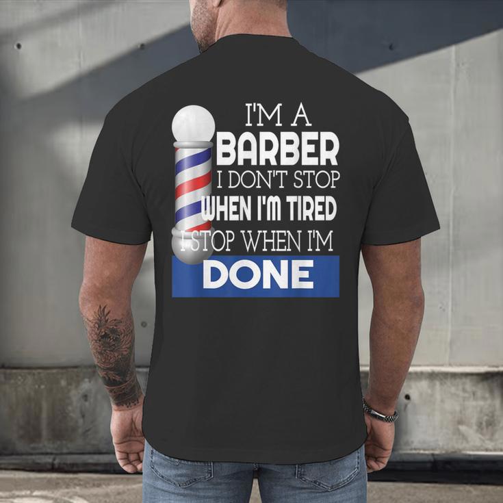 Barber Stylist Barber College Graduation Men's Back Print T-Shirt