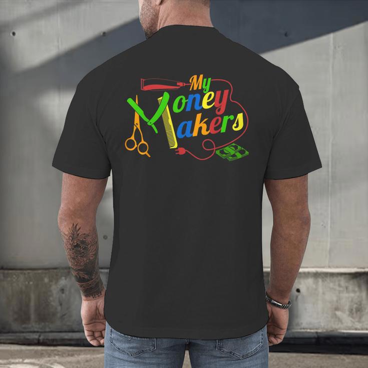 Barbering Tools Barber School Graduation Gear T-Shirt Men's Back Print T-Shirt