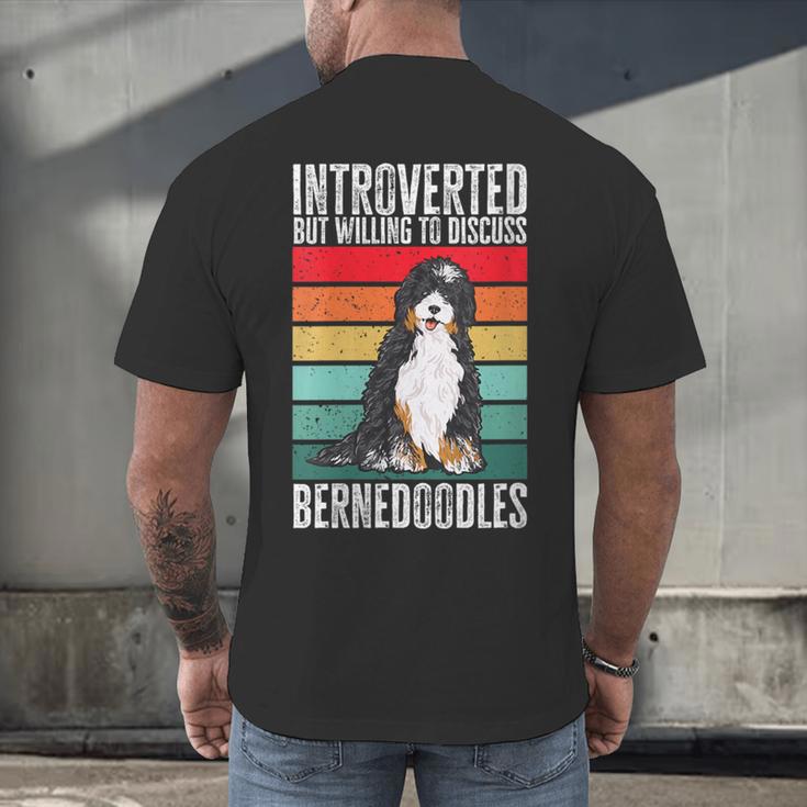 Bernedoodle Dog Introvert Bernedoodle Men's Back Print T-Shirt Bernedoodle Dog Introvert Bernedoodle Men's Back Print T-Shirt