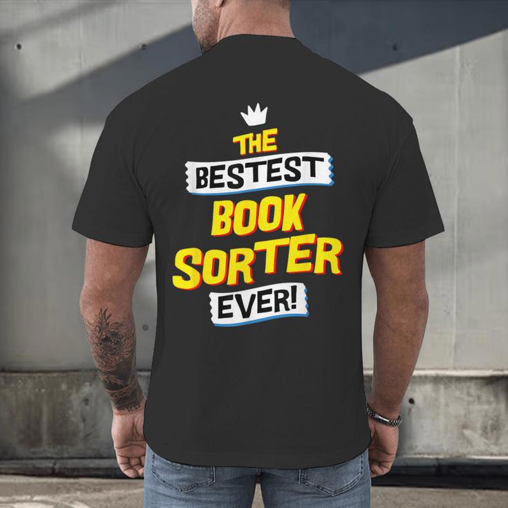 Best Book Sorter Job Occupation Men's Back Print T-Shirt Best Book Sorter Job Occupation Men's Back Print T-Shirt