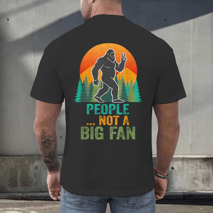 Bigfoot Introvert People Not A Big Fan Retro Sasquatch Men's Back Print T-Shirt Bigfoot Introvert People Not A Big Fan Retro Sasquatch Men's Back Print T-Shirt