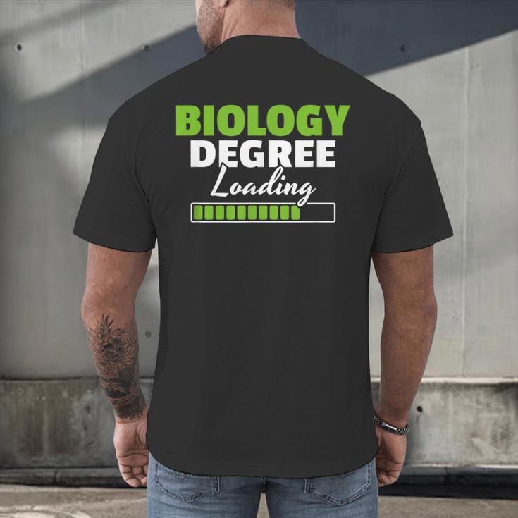 Biology Degree Loading Graduation Student Teacher Biologist Men's Back Print T-Shirt