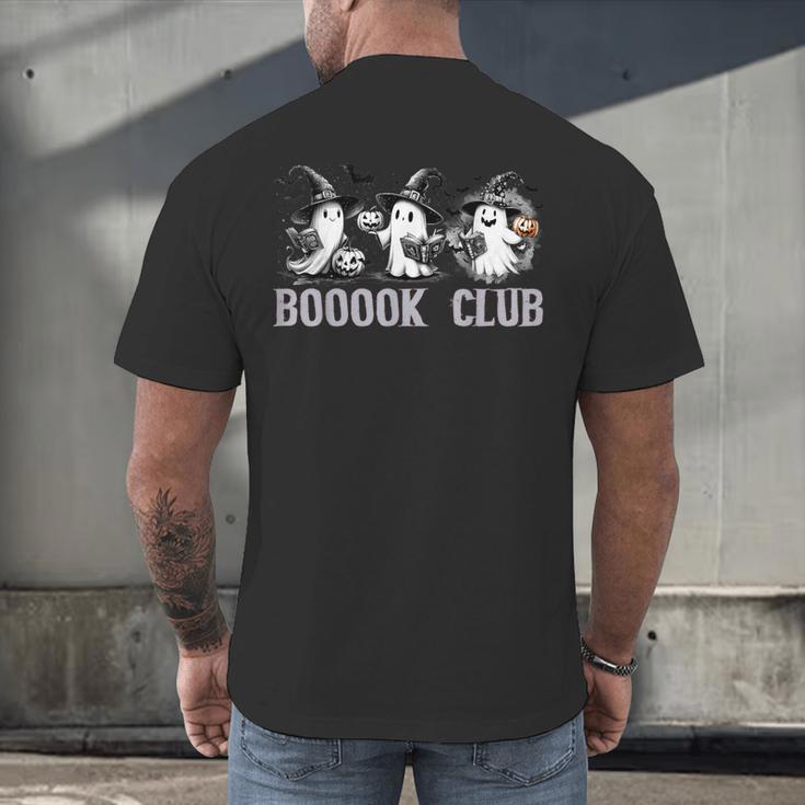 Boo Ghost Books Book Club Halloween Women School Teacher Men's Back Print T-Shirt