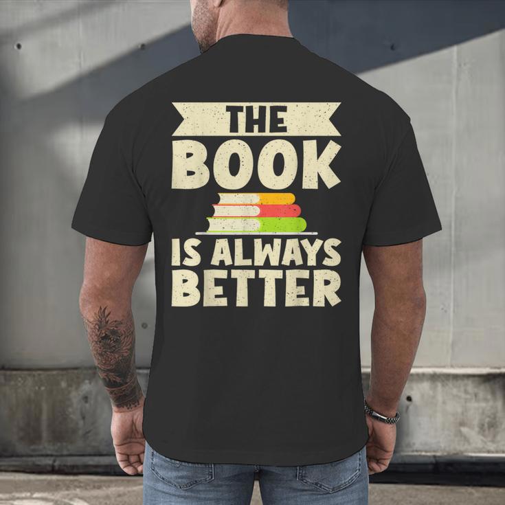 The Book Is Always Better Thriller Men's Back Print T-Shirt The Book Is Always Better Thriller Men's Back Print T-Shirt