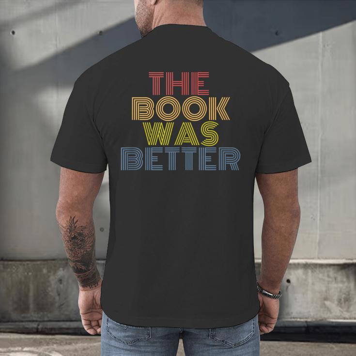The Book Was Better Retro 70s Vintage Men's Back Print T-Shirt