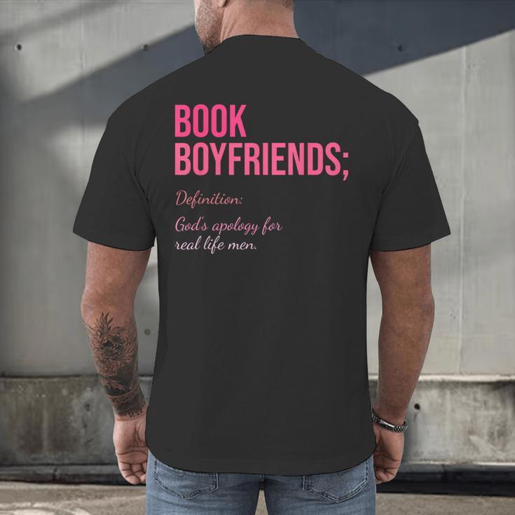 Book Boyfriends Definition Men's Back Print T-Shirt