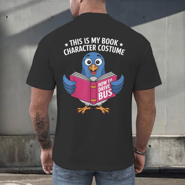 This Is My Book Character Costume Cute Pigeon Kids Reading Men's Back Print T-Shirt