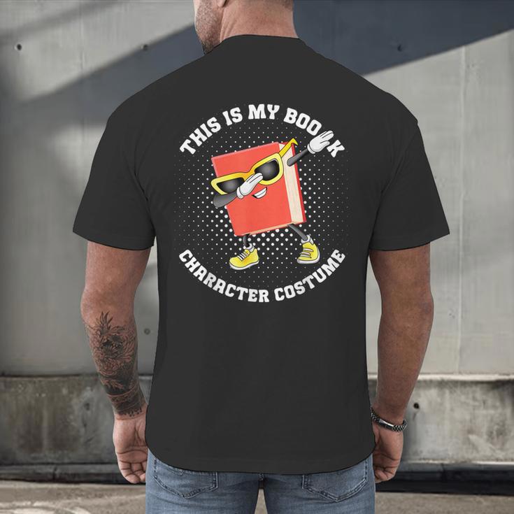 This Is My Book Character Costume- Dabbing Book Kids Men's Back Print T-Shirt