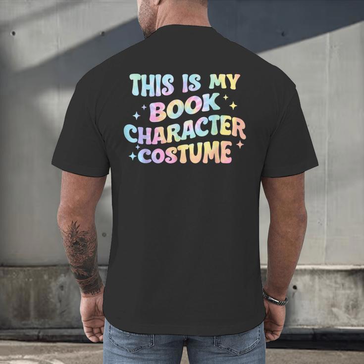 This Is My Book Character Costume Book Lover Groovy Men's Back Print T-Shirt