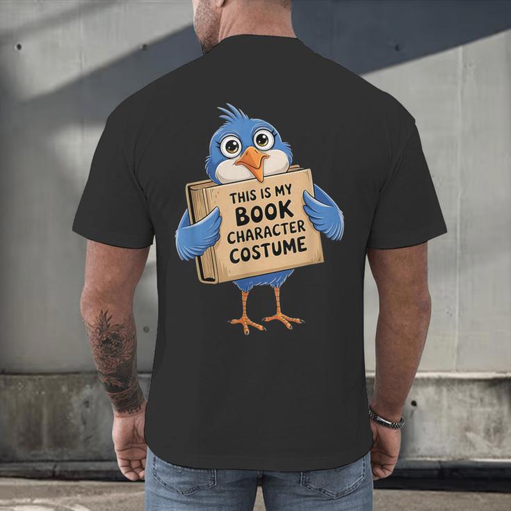 This Is My Book Character Costume Pigeon Kids Reading Men's Back Print T-Shirt