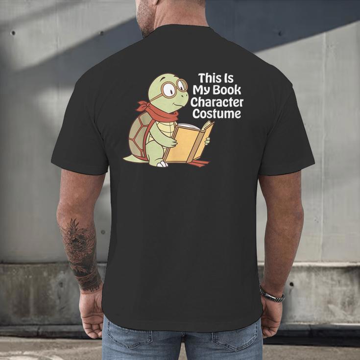 This Is My Book Character Costume Turtle Kids Reading Men's Back Print T-Shirt