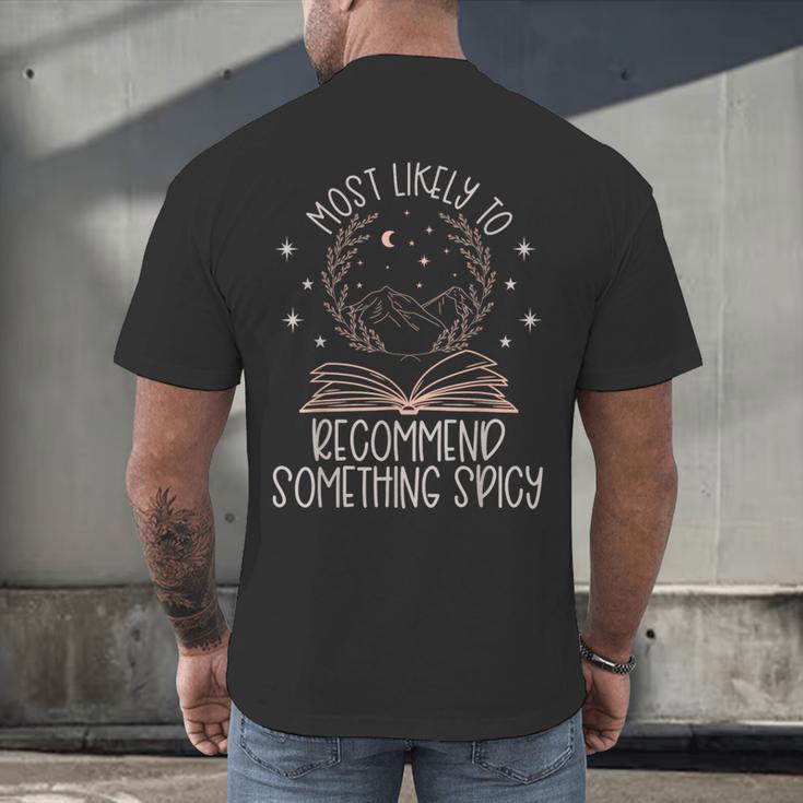 Book Club Shirts For Women Most Likely To Spicy Books Men's Back Print T-Shirt